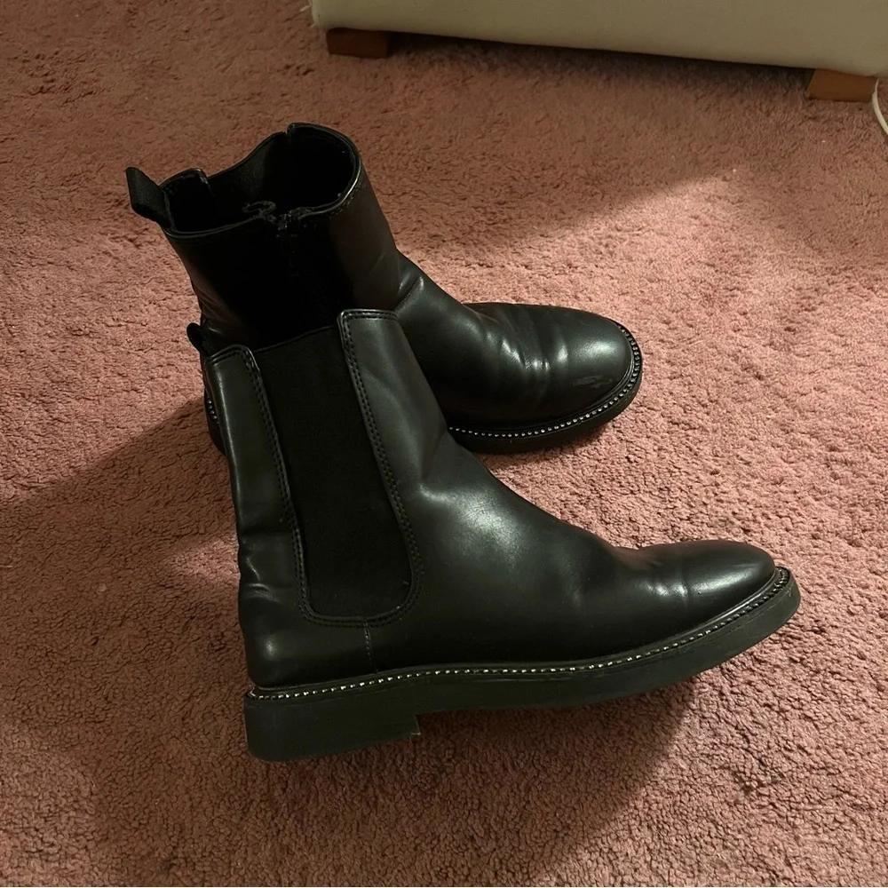 Zara black studded